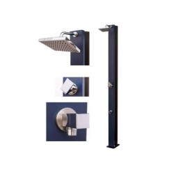 Douche solaire rectangulaire inox 316 bleu Solaire , 30 l