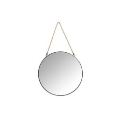 Miroir rond Barbier chester, noir diam.50 cm