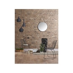 Miroir rond Barbier chester, noir diam.50 cm