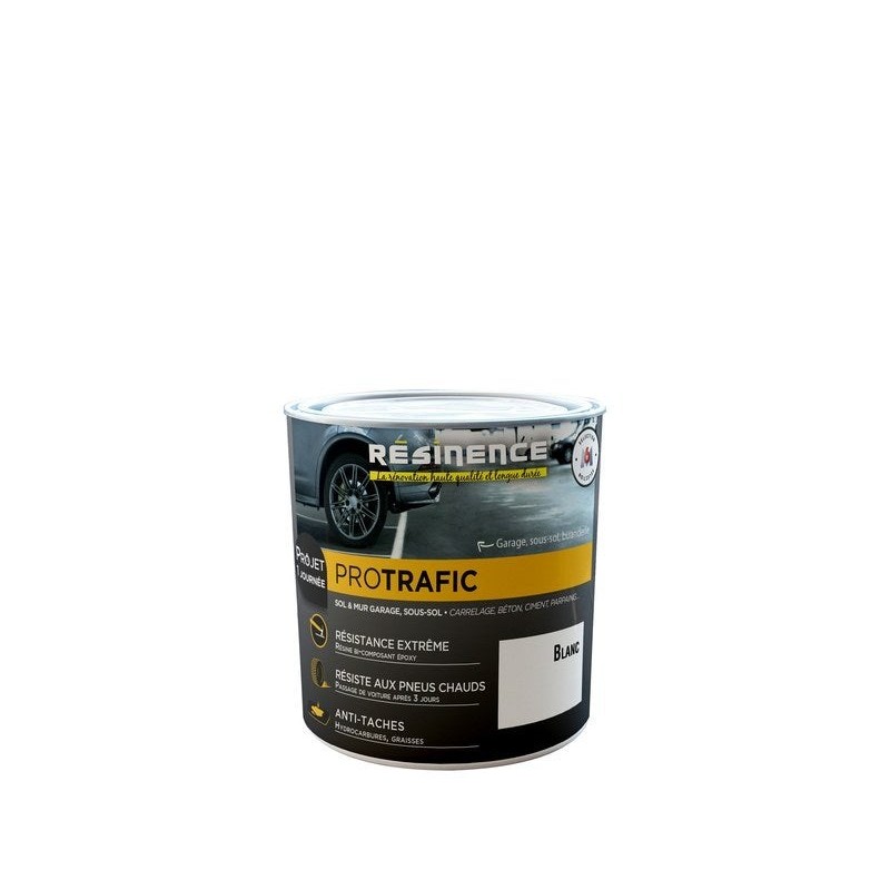 Peinture sol Protrafic RESINENCE, blanc satiné, 0.3 l