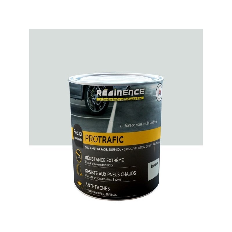 Peinture sol Protrafic RESINENCE, RAL 7035, gris tendre satiné, 2 ll