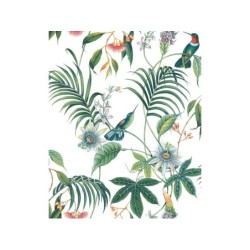 Papier peint intissé colibri tropical Adila, vert