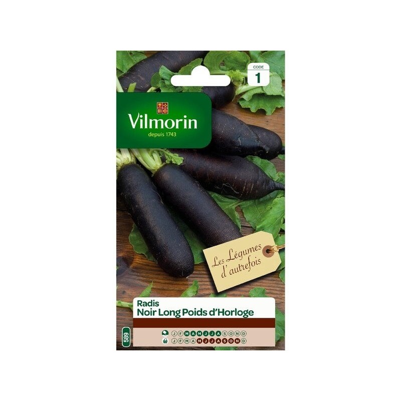 Graines de potager radis noir long poids VILMORIN 5 g