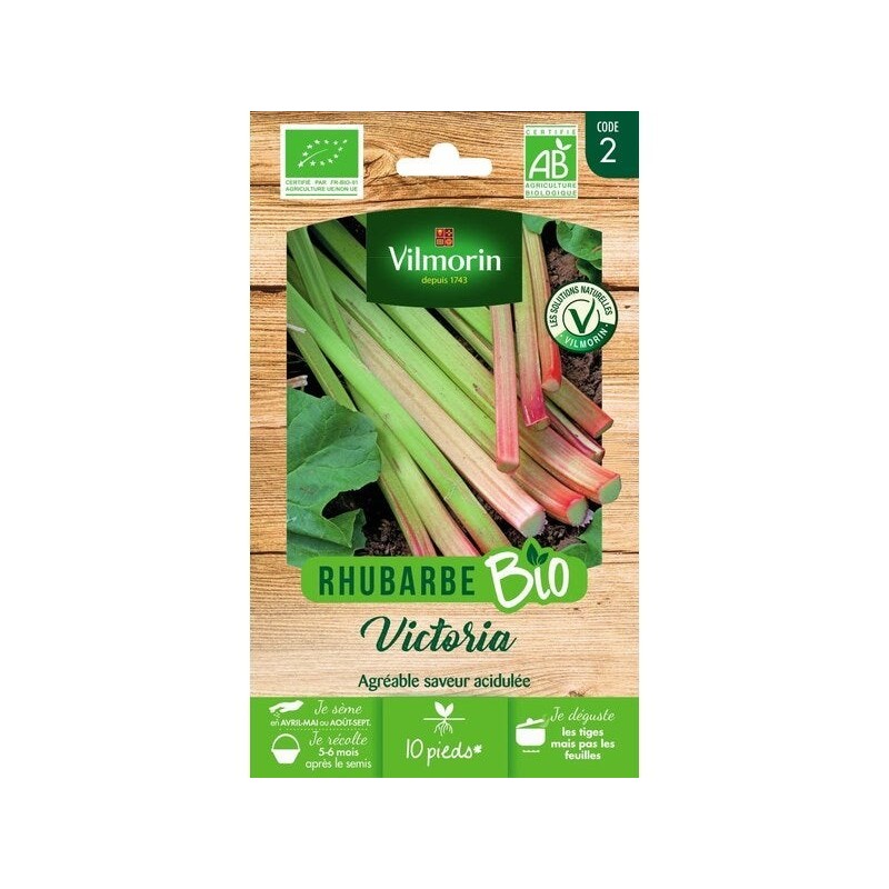 Graines de potager rhubarbe victoria bio VILMORIN 0.5 g