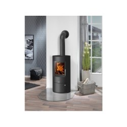 Poêle à bûche JUSTUS Austin noir, 5 kW