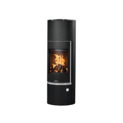 Poêle à bûche JUSTUS Faro w+ 2.0 noir, 7 kW