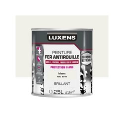 Peinture Fer Extérieur Luxens Blanc Glossy 0.25 L