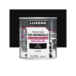 Peinture Fer Extérieur Luxens Noir Satiné 0.25 L