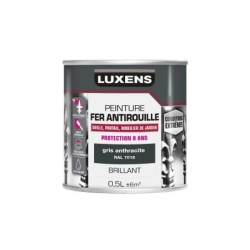 Peinture Fer Extérieur Luxens Gris Anthracite Glossy 0.5 L