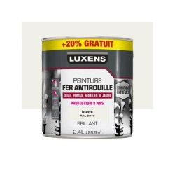 Peinture fer extérieur LUXENS blanc GLOSSY 2L4