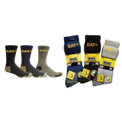 Lot De 3 Paires De Chaussettes De Travail Caterpillar C-123, Gris Taille 41/45