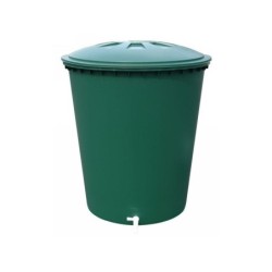 Récupérateur d'eau aérien GARANTIA cylindrique vert , 310 L