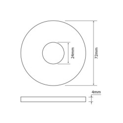 Joint wc pour soupape Siamp L.7.2 X H.0.1 X P.2.4 cm