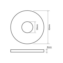 Lot de 2 fixations pour réservoir, l.16 cm