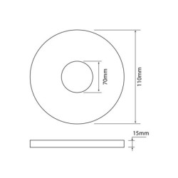 Joint wc pour cuvette et réservoir Mpmp L.11 X H.1.5 X P.7 cm