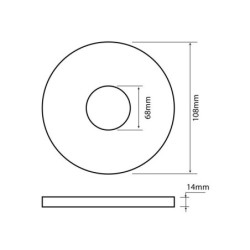 Joint wc pour sortie de cuvette Sas L.9.5 X H.15 X P.1 cm