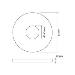 Raccord caoutchouc pour goulotte pour sortie de cuvette Ecopro l.5.5 X H.0.5 cm