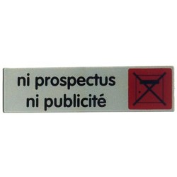 Plaque Ni Prospectus Ni Pub En Plastique