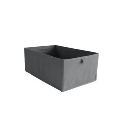 Panier De Rangement S Intissé Spaceo Home Granit Gris H.16.5 X L.26 X P.42 Cm