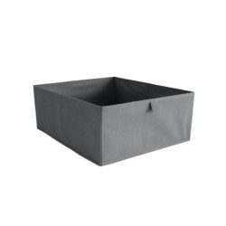 Panier De Rangement M Intissé Spaceo Home Granit Gris H.16.5 X L.36 X P.42 Cm