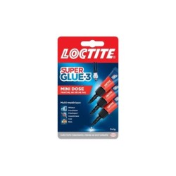 Colle de reparation loctite superglue-3 universel liquide tube 1g x3