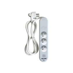 Multiprise Usb Filaire, 3 Prises Blanc, 1.5M, Lexman