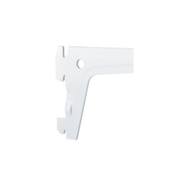 Console simple en acier verni, P.25 cm entraxe 50 mm blanc