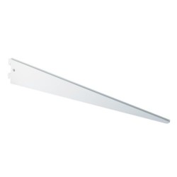 Console double en acier verni, P.47 cm entraxe 50 mm blanc