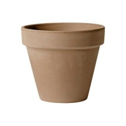 Pot Terre Cuite Deroma Diam.27 X H.24.5 Cm Chocolat