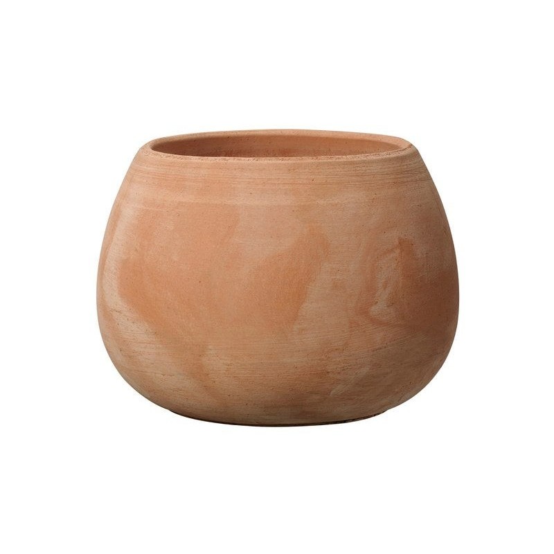 Pot En Terre Cuite Deroma, Diam. 27 Cm X Haut. 20 Cm, Terre Cuite Rosée