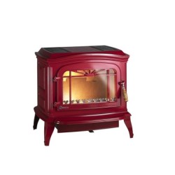 Poêle à bûche INVICTA Bradford rouge, 9 kW