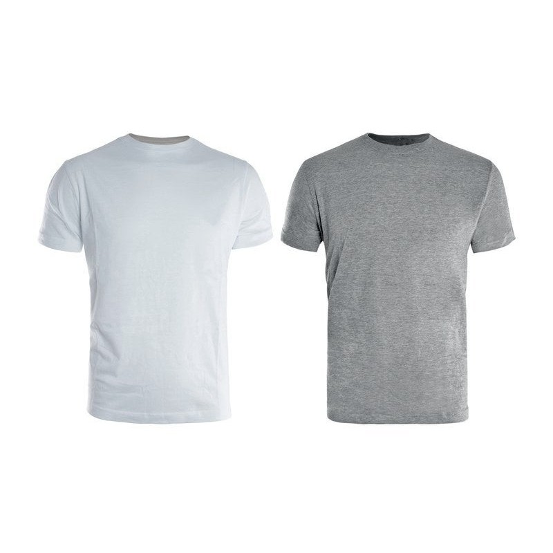 Lot De 2 Tee-Shirts De Travail Bicolore Blanc / Gris, Taille M, Kapriol