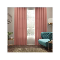 Rideau tamisant, Sunny, coton rose l.140 x H.280 cm INSPIRE