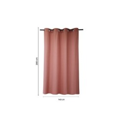 Rideau tamisant, Sunny, coton rose l.140 x H.280 cm INSPIRE