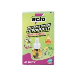 Recharge liquide citronnelle aux huiles essentielles, ACTO