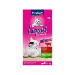 Friandise chat liquide bœuf 6x15g , VITAKRAFT