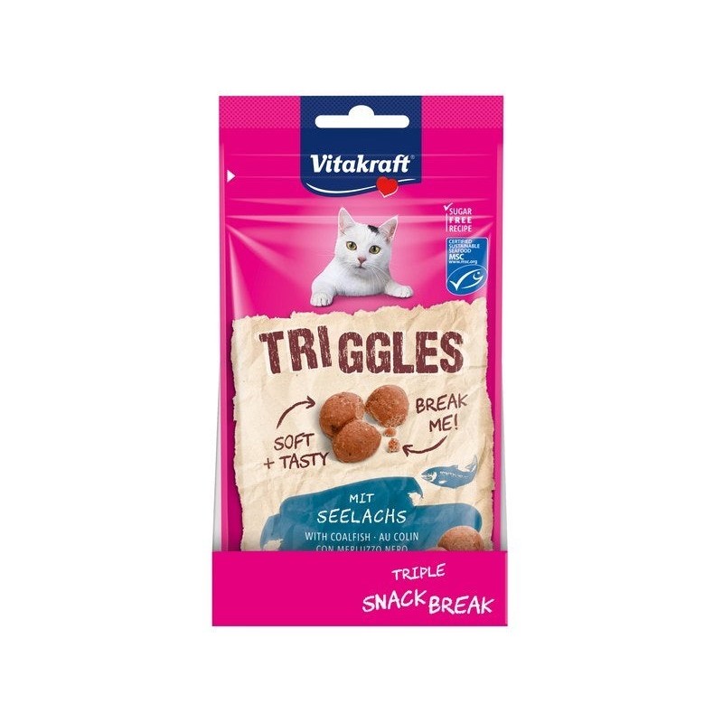 Friandise chat triggles lieu noir 40g , VITAKRAFT