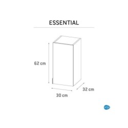 Caisson meuble haut, 1p l.30 x H.62 x P.32 cm, blanc, Essential