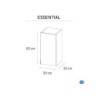 Caisson meuble haut, 1p l.30 x H.62 x P.32 cm, blanc, Essential