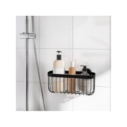 Panier de bain / douche a visser, noir, Neo