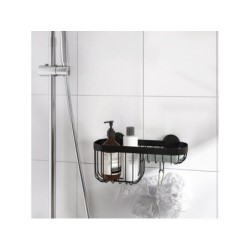 Panier de bain / douche a visser, noir, Neo