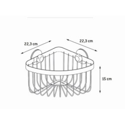 Panier de bain / douche a visser, noir, Neo