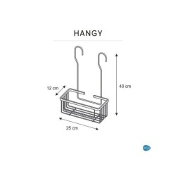 Etagère de bain / douche a suspendre, noir, Hangy