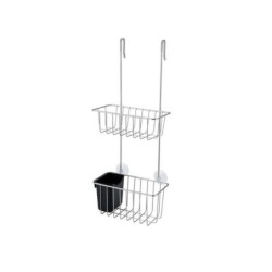 Etagère de bain / douche à suspendre en inox Remix, SENSEA, H.60 X l.24 X P.12 cm inox