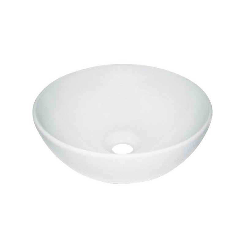 Vasque à poser céramique rond Essential l.33 x P.33 cm Diam.33 cm blanc brillant