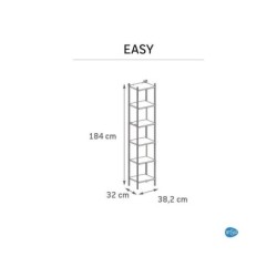 Etagère l.40 x H.184 x P.32 cm, effet chêne naturel, Easy