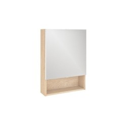 Armoire de toilette l.50 cm H.70 cm P.16.3 cm, chêne naturel, SENSEA Easy