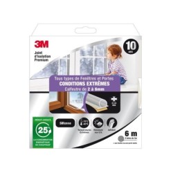 Joint De Porte Et Fenêtre Très Mauvais Etat Premium 3M 2 À 6Mm X 6M Transparent