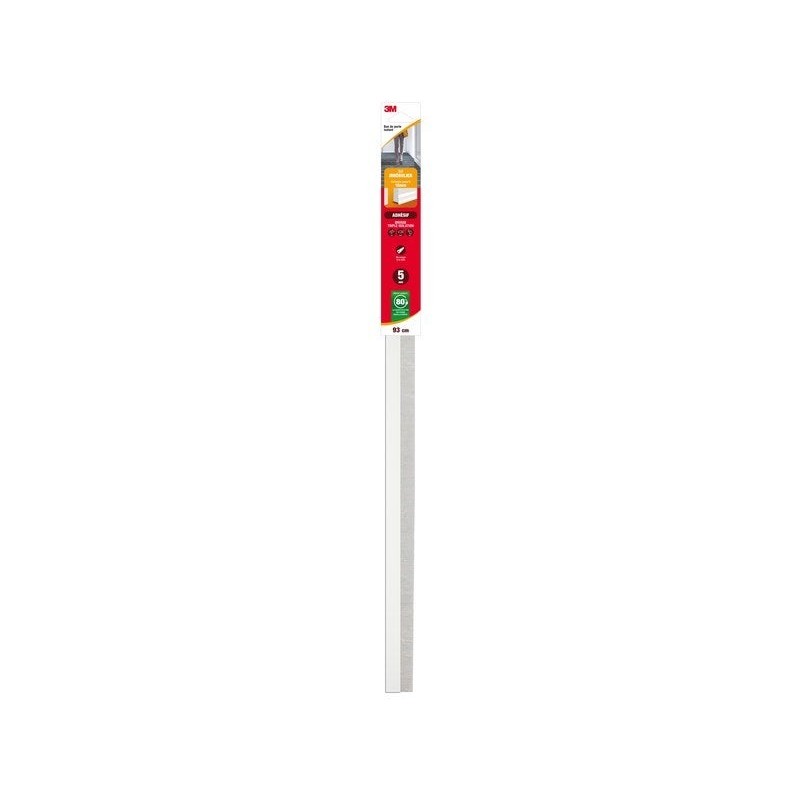 Bas De Porte Adhésif Sol Irregulier Classique 3M, L.93 Cm Blanc