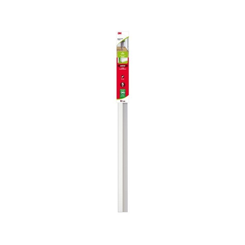 Bas De Porte Adhésif Sol Lisse Classique 3M, L.93 Cm Blanc